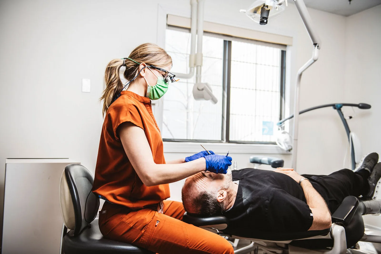 A Great Slave Dental team member treating a patient in the Yellowknife clinic